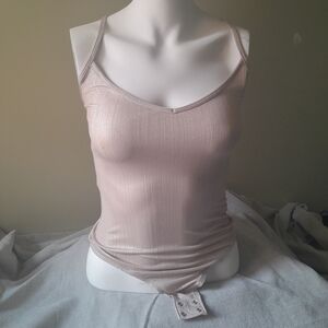 Dynamite Women's Cream Sleeveless Bodysuit